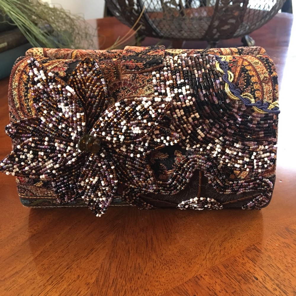 New Beaded Beautiful Clutch Purse
